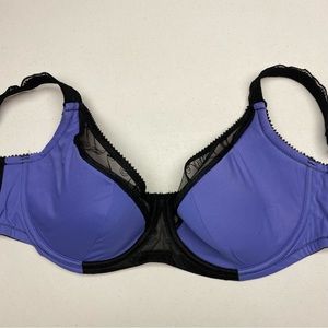 NWT ti Voglio PERIWINKLE/ BLK Lightly Padded, 38DDD *P1075